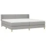 Box spring bed with light gray fabric mattress 200x200 cm by vidaXL, Beds and slatted bases - Ref: Foro24-3130137, Price: 573...