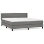 Box spring bed with dark gray fabric mattress 180x200 cm by vidaXL, Beds and slatted bases - Ref: Foro24-3129730, Price: 586,...