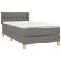 Box spring bed with dark gray fabric mattress 100x200 cm by vidaXL, Beds and slatted bases - Ref: Foro24-3130490, Price: 316,...