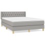 Cama box spring con colchón tela gris claro 140x200 cm de vidaXL, Camas y somieres - Ref: Foro24-3130513, Precio: 435,43 €, D...