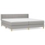 Box spring bed with light gray fabric mattress 200x200 cm by vidaXL, Beds and slatted bases - Ref: Foro24-3130297, Price: 588...