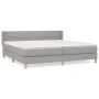 Box spring bed with light gray fabric mattress 200x200 cm by vidaXL, Beds and slatted bases - Ref: Foro24-3130297, Price: 573...