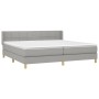 Box spring bed with light gray fabric mattress 200x200 cm by vidaXL, Beds and slatted bases - Ref: Foro24-3130297, Price: 588...
