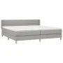 Box spring bed with light gray fabric mattress 200x200 cm by vidaXL, Beds and slatted bases - Ref: Foro24-3130297, Price: 573...
