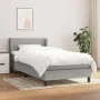 Box spring bed with light gray fabric mattress 90x200 cm by vidaXL, Beds and slatted bases - Ref: Foro24-3129521, Price: 289,...
