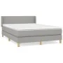 Boxspringbett mit hellgrauer Stoffmatratze 140x200 cm von vidaXL, Betten und Lattenroste - Ref: Foro24-3130113, Preis: 414,01...