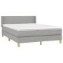 Boxspringbett mit hellgrauer Stoffmatratze 140x200 cm von vidaXL, Betten und Lattenroste - Ref: Foro24-3130113, Preis: 414,01...