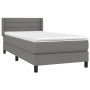 Box spring bed with dark gray fabric mattress 100x200 cm by vidaXL, Beds and slatted bases - Ref: Foro24-3129770, Price: 324,...