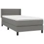 Box spring bed with dark gray fabric mattress 100x200 cm by vidaXL, Beds and slatted bases - Ref: Foro24-3129770, Price: 324,...