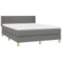 Box spring bed with dark gray fabric mattress 140x200 cm by vidaXL, Beds and slatted bases - Ref: Foro24-3130354, Price: 422,...