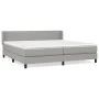 Box spring bed with light gray fabric mattress 200x200 cm by vidaXL, Beds and slatted bases - Ref: Foro24-3129577, Price: 594...