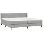 Box spring bed with light gray fabric mattress 200x200 cm by vidaXL, Beds and slatted bases - Ref: Foro24-3129577, Price: 594...