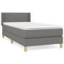 Cama box spring con colchón tela gris oscuro 90x200 cm de vidaXL, Camas y somieres - Ref: Foro24-3130402, Precio: 319,75 €, D...