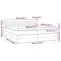 Cama box spring con colchón tela negro 200x200 cm de vidaXL, Camas y somieres - Ref: Foro24-3130539, Precio: 595,30 €, Descue...