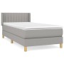 Box spring bed with light gray fabric mattress 100x200 cm by vidaXL, Beds and slatted bases - Ref: Foro24-3130409, Price: 319...