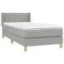 Box spring bed with light gray fabric mattress 100x200 cm by vidaXL, Beds and slatted bases - Ref: Foro24-3130409, Price: 319...