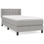 Box spring bed with light gray fabric mattress 100x200 cm by vidaXL, Beds and slatted bases - Ref: Foro24-3130009, Price: 320...