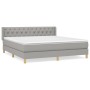 Boxspringbett mit hellgrauer Stoffmatratze 160x200 cm von vidaXL, Betten und Lattenroste - Ref: Foro24-3130521, Preis: 522,48...