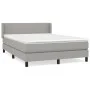 Box spring bed with light gray fabric mattress 140x200 cm by vidaXL, Beds and slatted bases - Ref: Foro24-3129553, Price: 444...