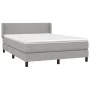 Box spring bed with light gray fabric mattress 140x200 cm by vidaXL, Beds and slatted bases - Ref: Foro24-3129553, Price: 444...