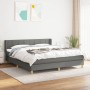 Box spring bed with dark gray fabric mattress 160x200 cm by vidaXL, Beds and slatted bases - Ref: Foro24-3130282, Price: 517,...