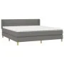 Box spring bed with dark gray fabric mattress 160x200 cm by vidaXL, Beds and slatted bases - Ref: Foro24-3130282, Price: 491,...