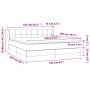 Box spring bed with dark gray fabric mattress 160x200 cm by vidaXL, Beds and slatted bases - Ref: Foro24-3130282, Price: 517,...