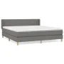 Box spring bed with dark gray fabric mattress 160x200 cm by vidaXL, Beds and slatted bases - Ref: Foro24-3130122, Price: 491,...