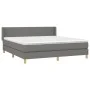 Box spring bed with dark gray fabric mattress 160x200 cm by vidaXL, Beds and slatted bases - Ref: Foro24-3130122, Price: 491,...