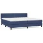 Box spring bed with blue fabric mattress 200x200 cm by vidaXL, Beds and slatted bases - Ref: Foro24-3129663, Price: 575,23 €,...