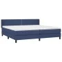 Box spring bed with blue fabric mattress 200x200 cm by vidaXL, Beds and slatted bases - Ref: Foro24-3129663, Price: 575,23 €,...