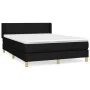 Box spring bed with black fabric mattress 140x200 cm by vidaXL, Beds and slatted bases - Ref: Foro24-3130115, Price: 453,01 €...
