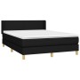 Boxspringbett mit schwarzer Stoffmatratze 140x200 cm von vidaXL, Betten und Lattenroste - Ref: Foro24-3130115, Preis: 452,79 ...