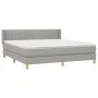 Boxspringbett mit hellgrauer Stoffmatratze 180x200 cm von vidaXL, Betten und Lattenroste - Ref: Foro24-3130449, Preis: 520,00...