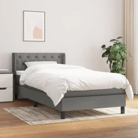 Box spring bed with dark gray fabric mattress 80x200 cm by vidaXL, Beds and slatted bases - Ref: Foro24-3129906, Price: 301,9...