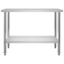 Küchenarbeitstisch mit Edelstahlablage 120x60x120cm von vidaXL, Wiederherstellung - Ref: Foro24-3054468, Preis: 215,49 €, Rab...