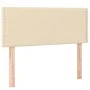 Box spring bed with cream fabric mattress 100x200 cm by vidaXL, Beds and slatted bases - Ref: Foro24-3130174, Price: 295,66 €...