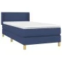 Box spring bed with blue fabric mattress 100x200 cm by vidaXL, Beds and slatted bases - Ref: Foro24-3130175, Price: 319,17 €,...