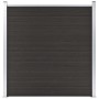 Panel de valla WPC negro 180x186 cm
