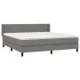 Box spring bed with dark gray fabric mattress 160x200 cm by vidaXL, Beds and slatted bases - Ref: Foro24-3129562, Price: 500,...