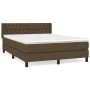 Box spring bed with dark brown fabric mattress 140x190 cm by vidaXL, Beds and slatted bases - Ref: Foro24-3129948, Price: 438...
