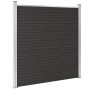 Panel de valla WPC negro 180x186 cm