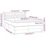 Box spring bed with dark brown fabric mattress 140x190 cm by vidaXL, Beds and slatted bases - Ref: Foro24-3129948, Price: 438...