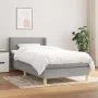 Box spring bed with light gray fabric mattress 80x200 cm by vidaXL, Beds and slatted bases - Ref: Foro24-3130145, Price: 288,...