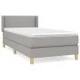 Box spring bed with light gray fabric mattress 80x200 cm by vidaXL, Beds and slatted bases - Ref: Foro24-3130145, Price: 288,...