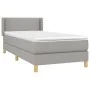 Box spring bed with light gray fabric mattress 80x200 cm by vidaXL, Beds and slatted bases - Ref: Foro24-3130145, Price: 288,...
