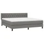 Boxspringbett mit dunkelgrauer Stoffmatratze 160x200 cm von vidaXL, Betten und Lattenroste - Ref: Foro24-3129962, Preis: 519,...