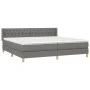 Box spring bed with dark gray fabric mattress 200x200 cm by vidaXL, Beds and slatted bases - Ref: Foro24-3130538, Price: 583,...