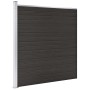 Panel de valla WPC negro 175x186 cm