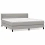 Box spring bed with light gray fabric mattress 160x200 cm by vidaXL, Beds and slatted bases - Ref: Foro24-3129721, Price: 501...